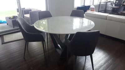102 Marble Dining Table - Real Life Photo