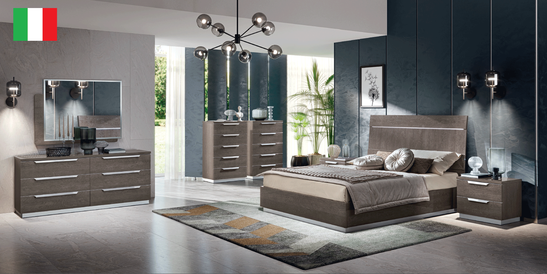Bedroom Furniture Beds with storage Kroma SILVER Bedroom by Camelgroup – Italy