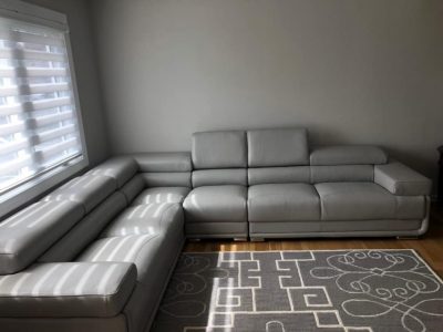 2119 Sectional Grey - Real Life Photo 2