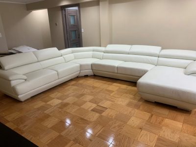 430 Sectional Right White - real life photo