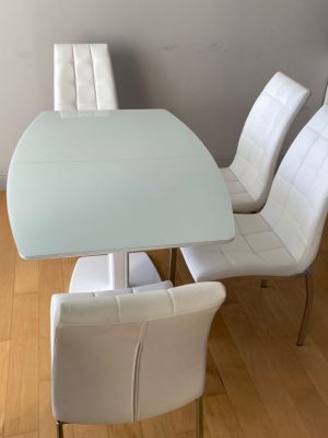 2396 Dining Table with 365 White Chairs