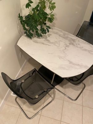 2417 Marble white Table - Real Life Photo