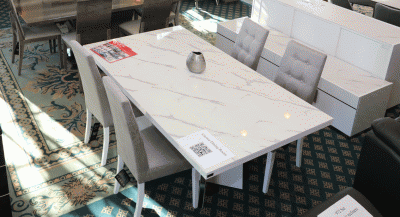 Carrara Dining Table with Elegance Chairs