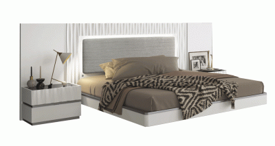 Marina White Queen size Bed