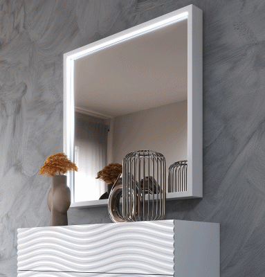 Wave WHITE mirror for Single dresser