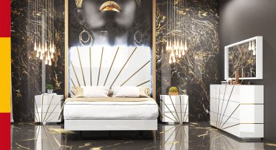 Bedroom Furniture Modern Bedrooms QS and KS Oro White Bedroom Comp 2