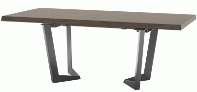 Elite Dining Table Brown Silver Birch