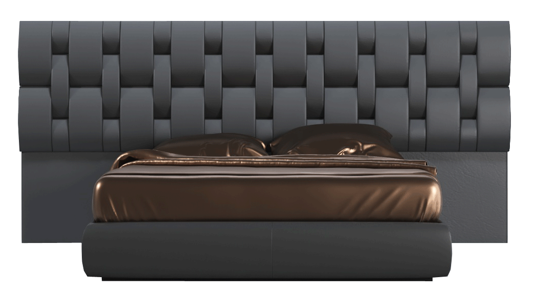 Bedroom Furniture Beds with storage Emporio Black Queen size Bed