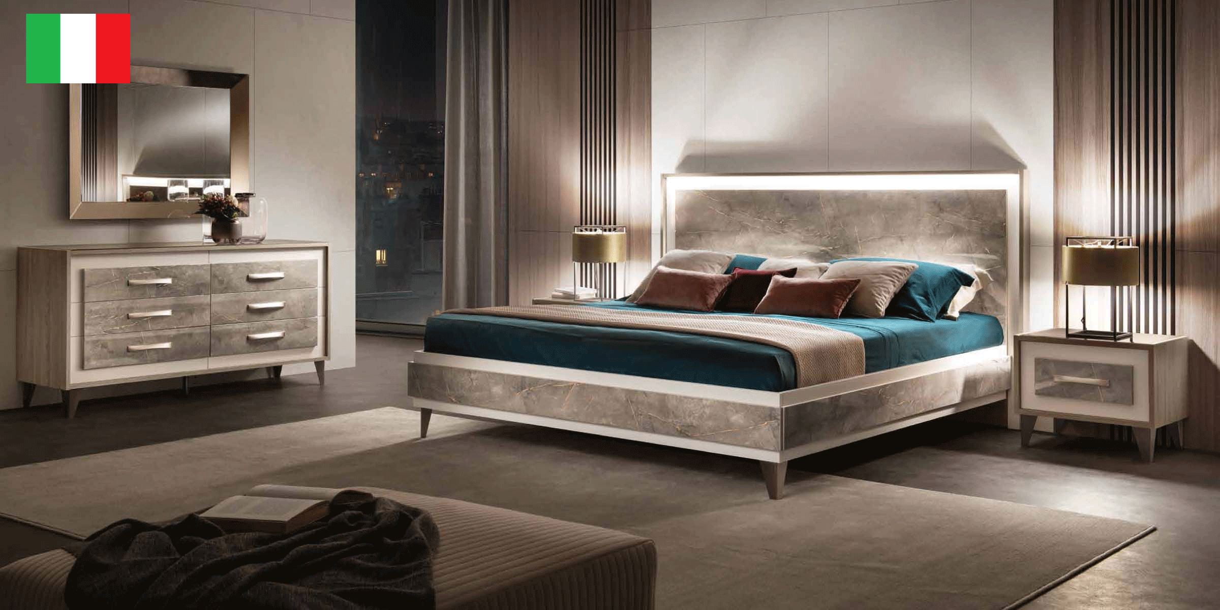 Brands Arredoclassic Living Room, Italy ArredoAmbra Bedroom by Arredoclassic with double dresser