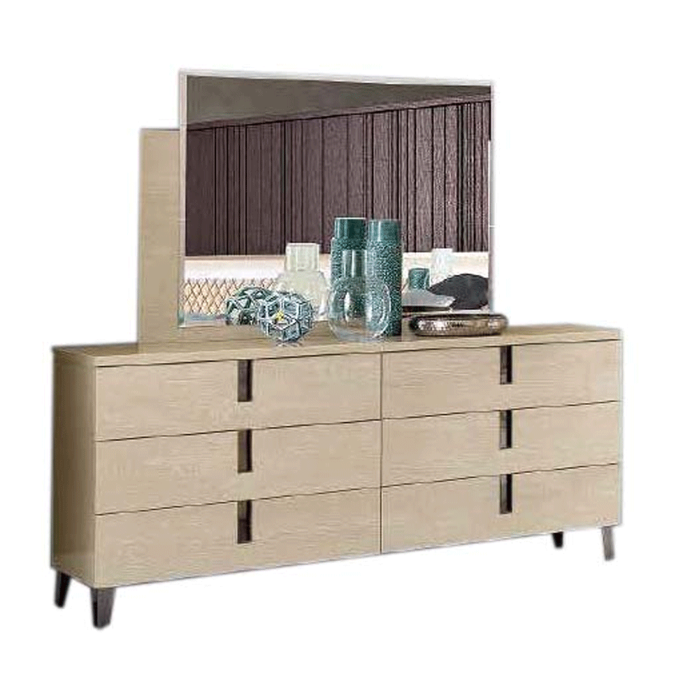 Bedroom Furniture Beds with storage Ambra Dresser/Mirror