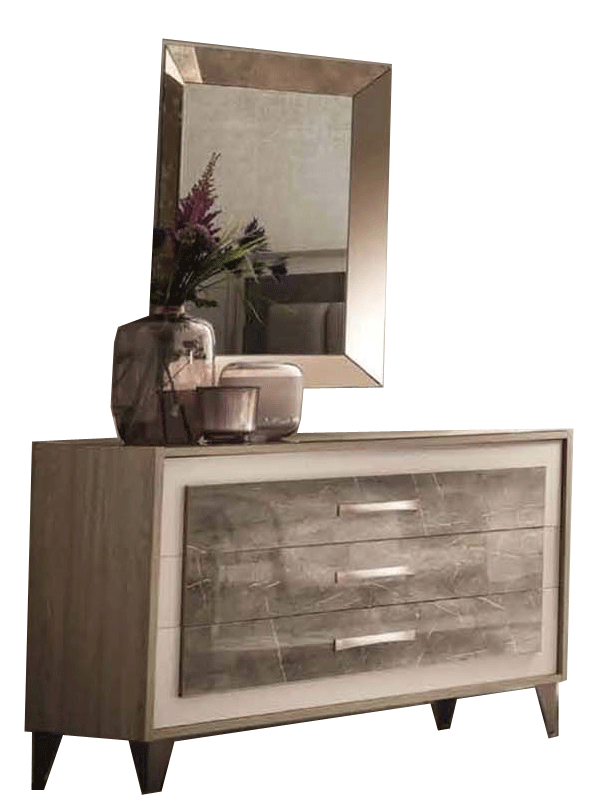 Bedroom Furniture Dressers and Chests ArredoAmbra Single Dresser / Mirror