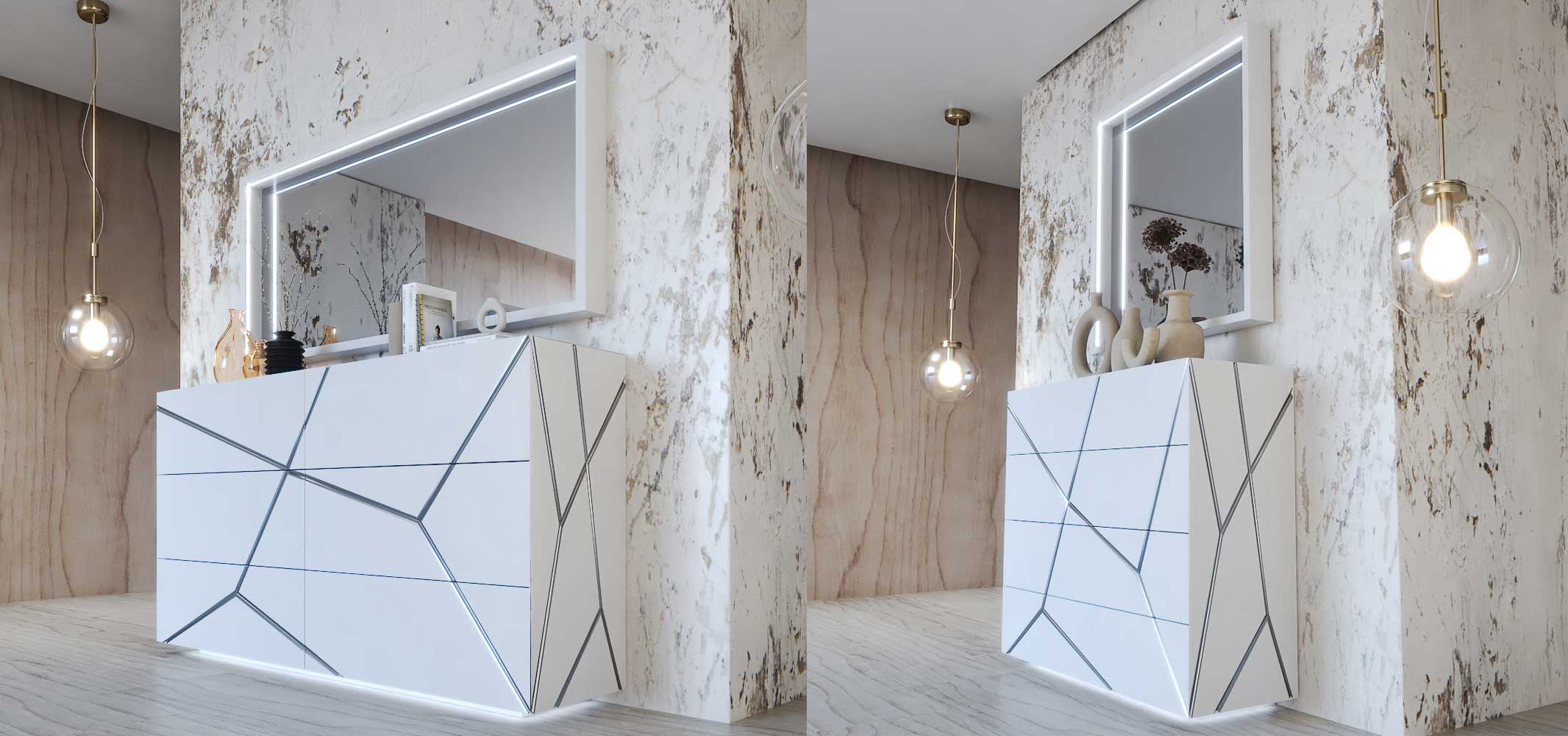 Brands Franco Furniture New BELLA Vanity Chest Gio Dressers / Mirrors