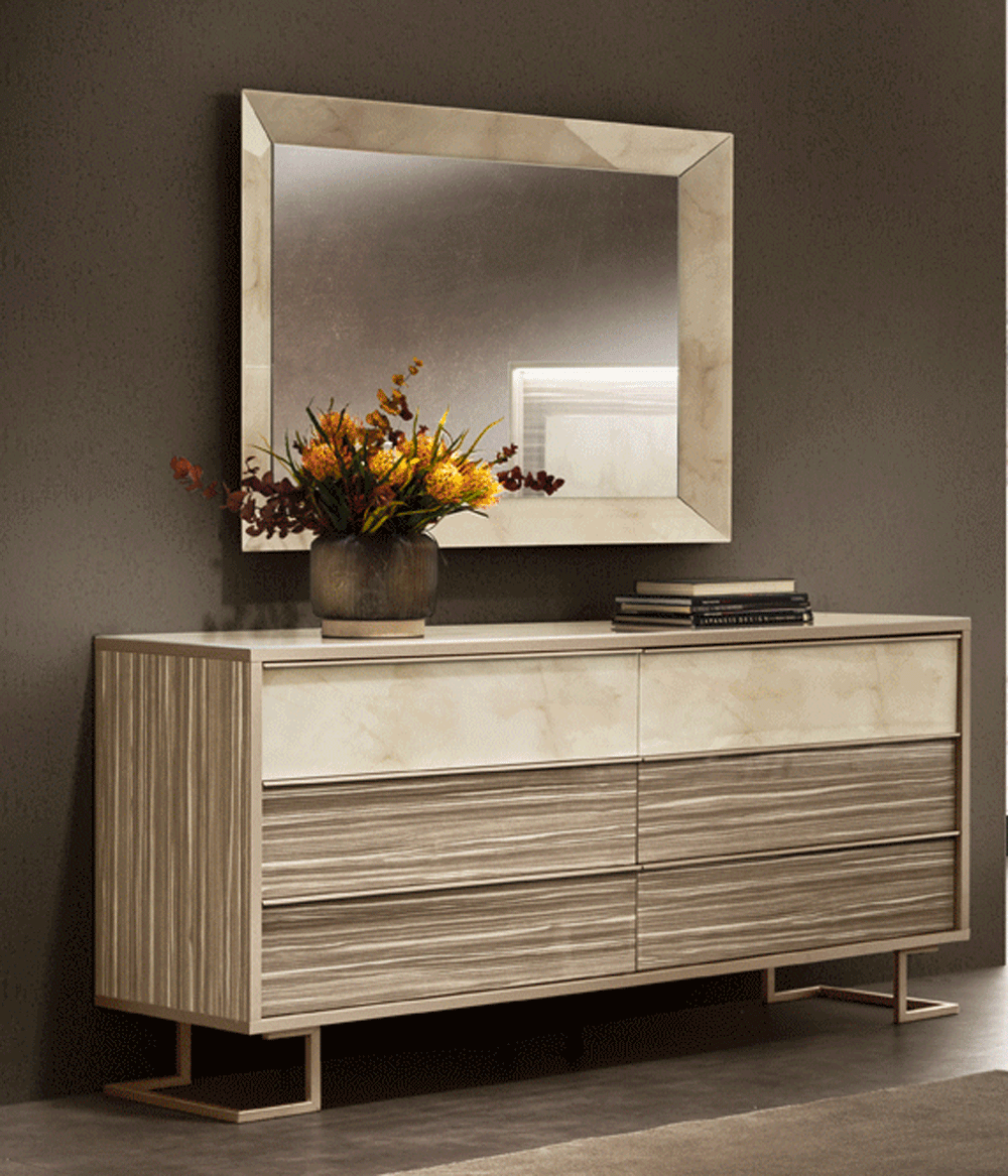 Luce Double dresser / mirror, Dressers and Chests, Bedroom Furniture