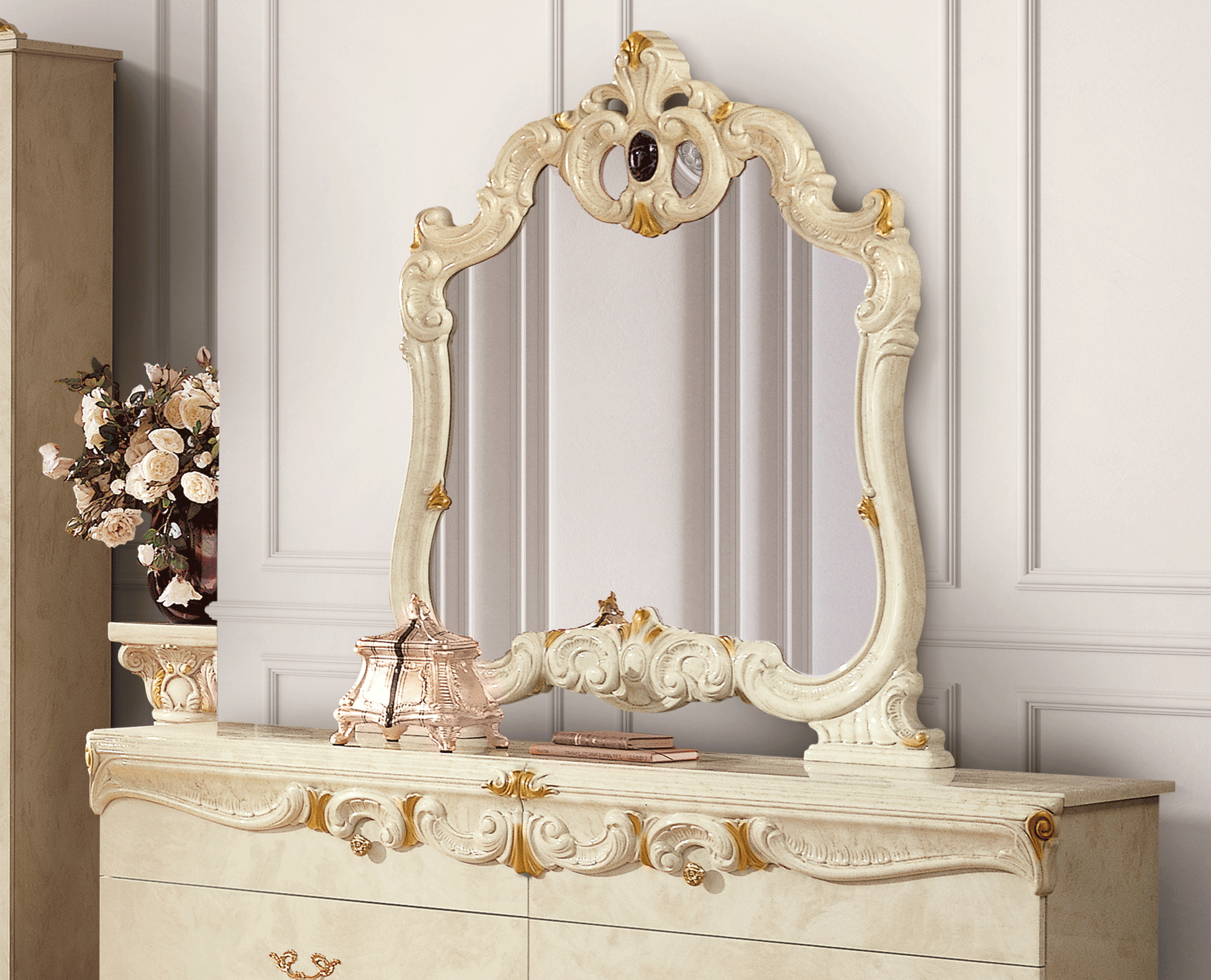 Brands Gamamobel Bedroom Sets, Spain Barocco IVORY mirror