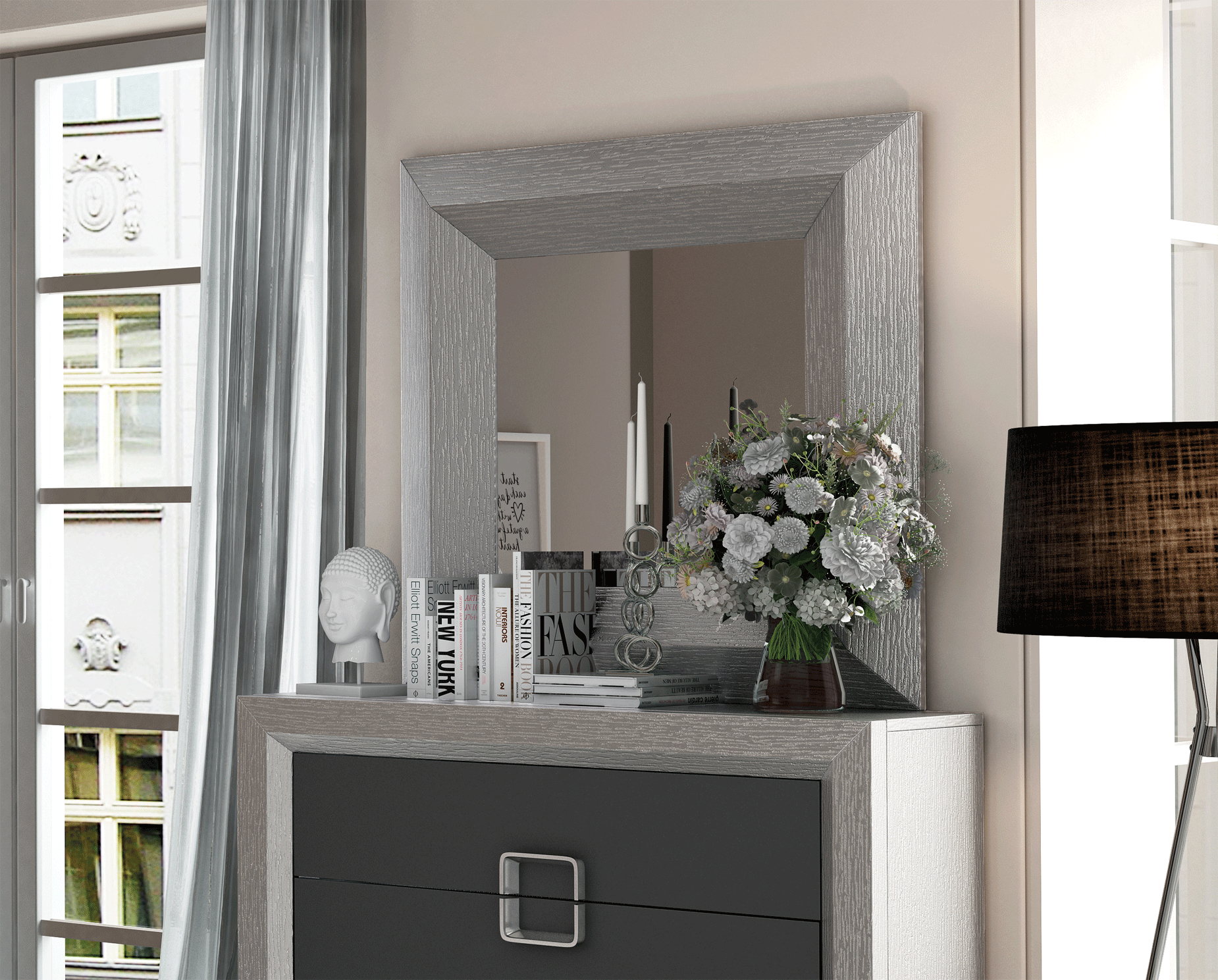 Bedroom Furniture Beds Enzo mirror for Single dresser