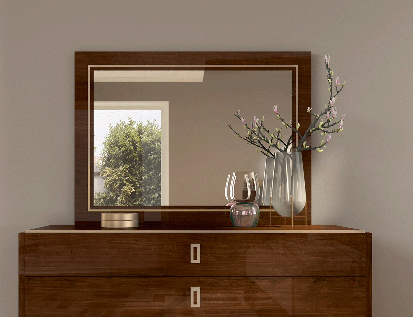Brands Garcia Sabate, Modern Bedroom Spain Eva Mirror for Dresser
