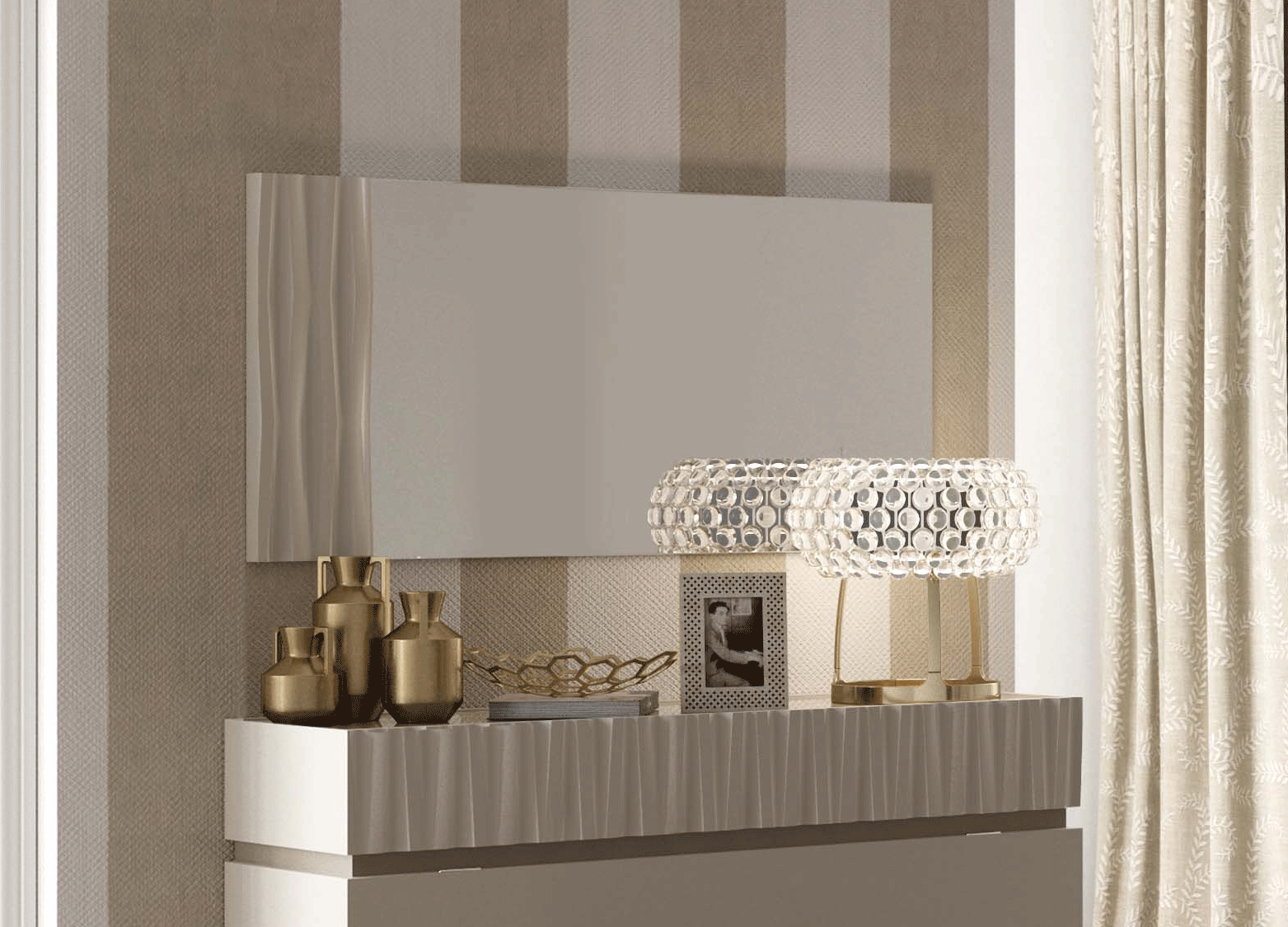 Brands Dupen Mattresses and Frames, Spain Marina TAUPE mirror
