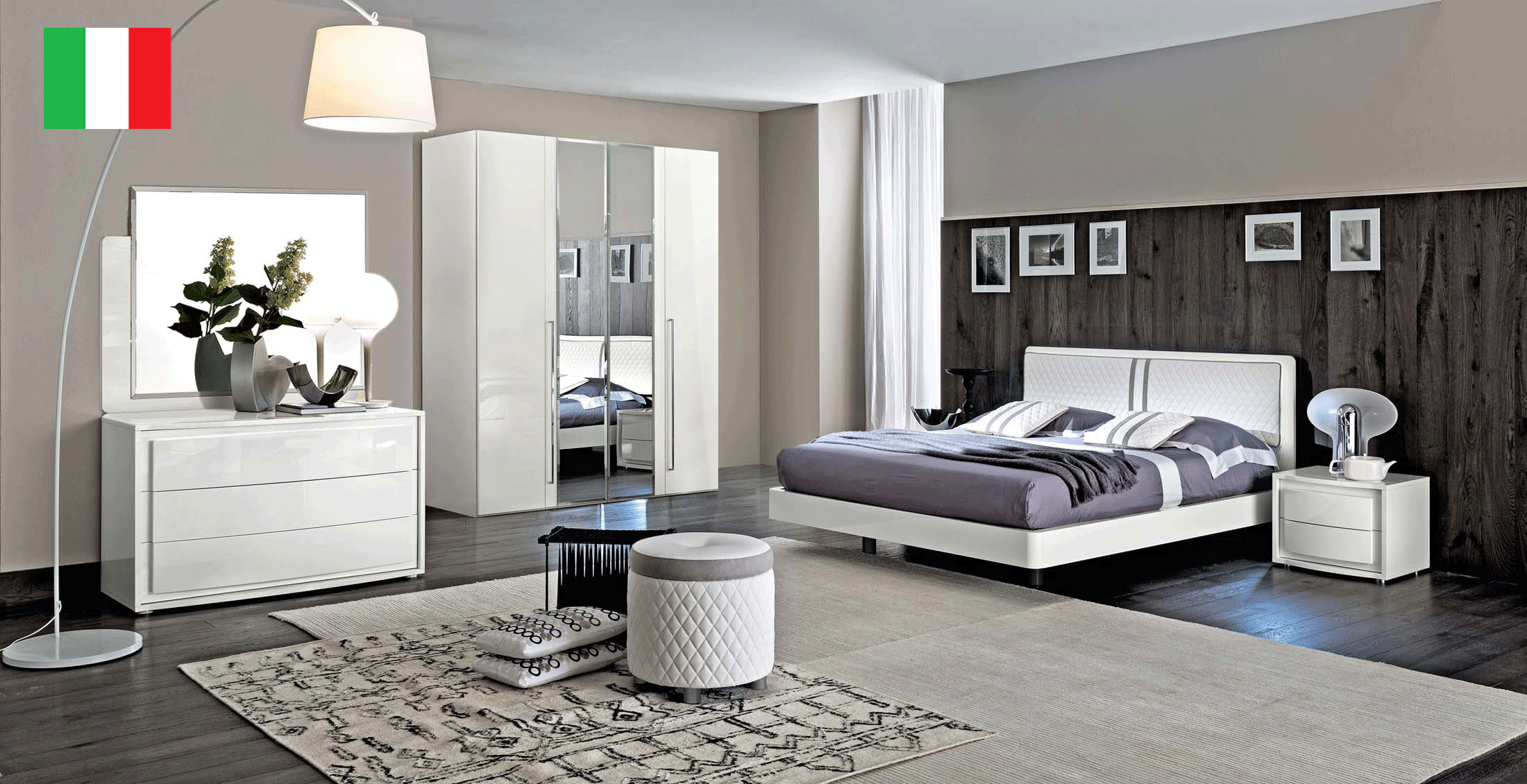 Wallunits Hallway Console tables and Mirrors Dama Bianca Bedroom by CamelGroup Italy