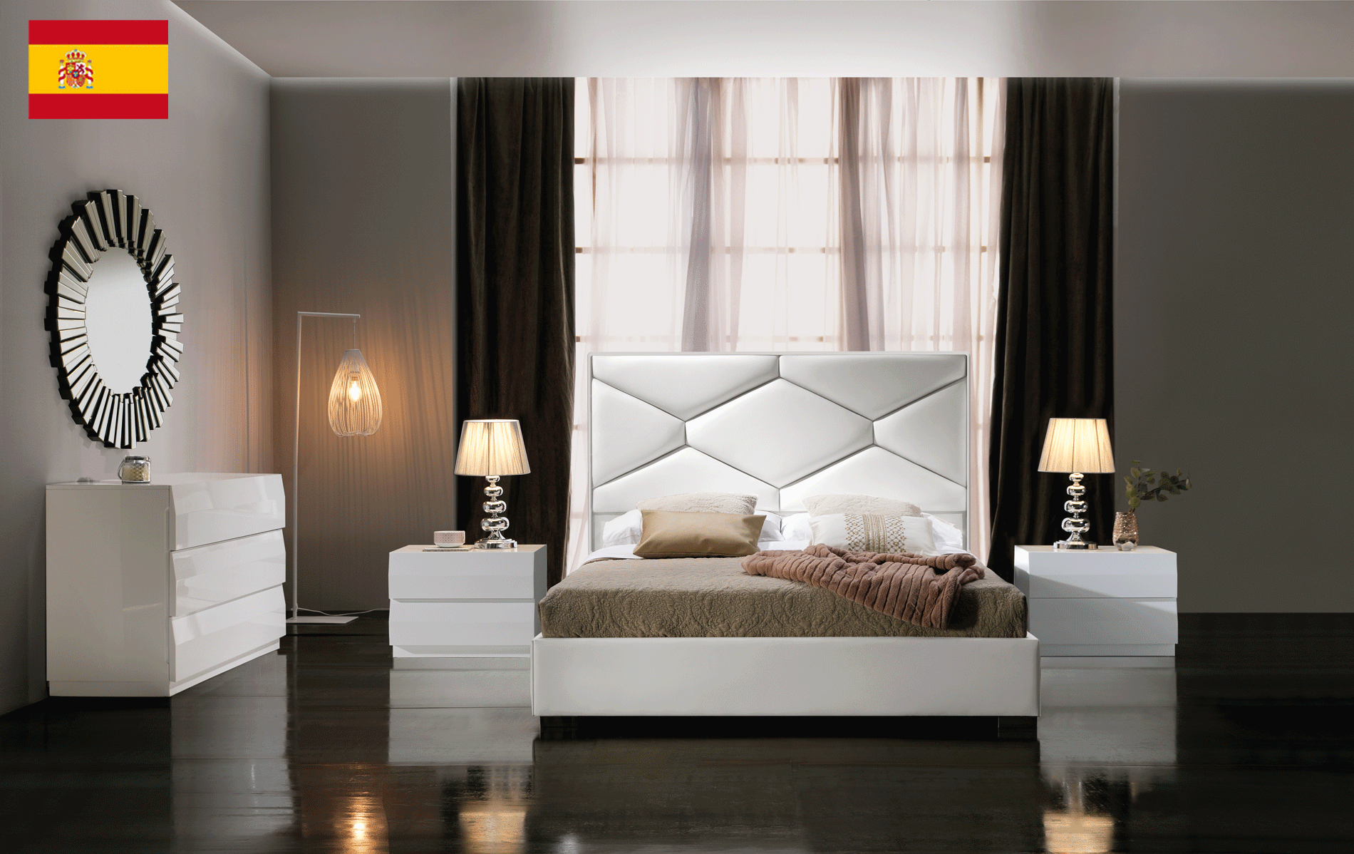 Bedroom Furniture Mattresses, Wooden Frames Martina LUX Bedroom Storage White, M152, C152, E100