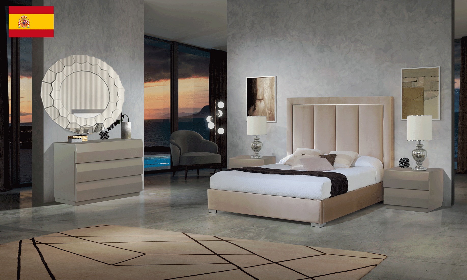 Brands Garcia Sabate, Modern Bedroom Spain Monica Bedroom with Storage, M152, C152, E115