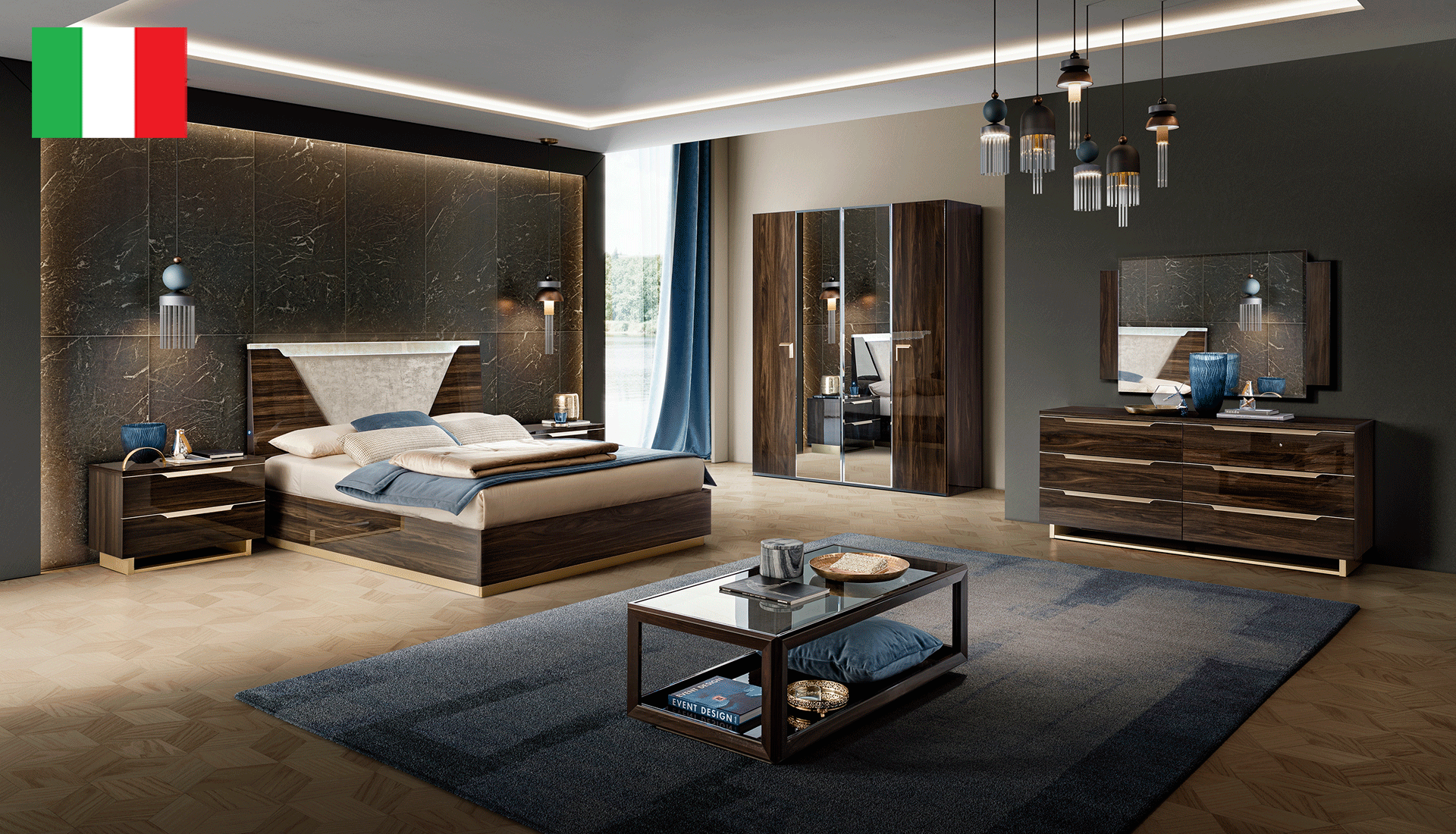 Brands Camel Modern Living Rooms, Italy Smart Bedroom Walnut by Camelgroup – Italy