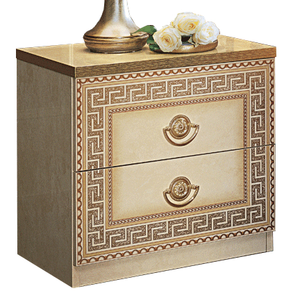 Bedroom Furniture Classic Bedrooms QS and KS Aida Ivory Nightstand