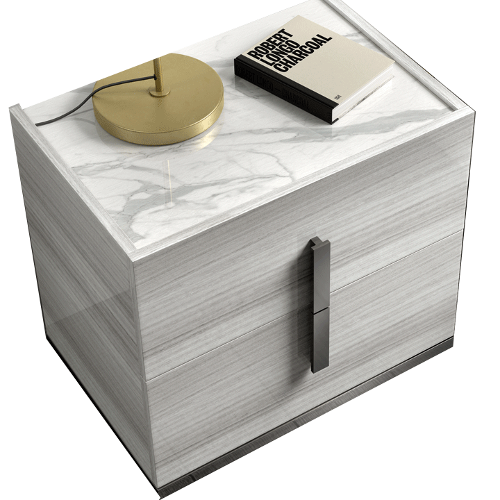 Bedroom Furniture Dressers and Chests Carrara Nighstand Grey