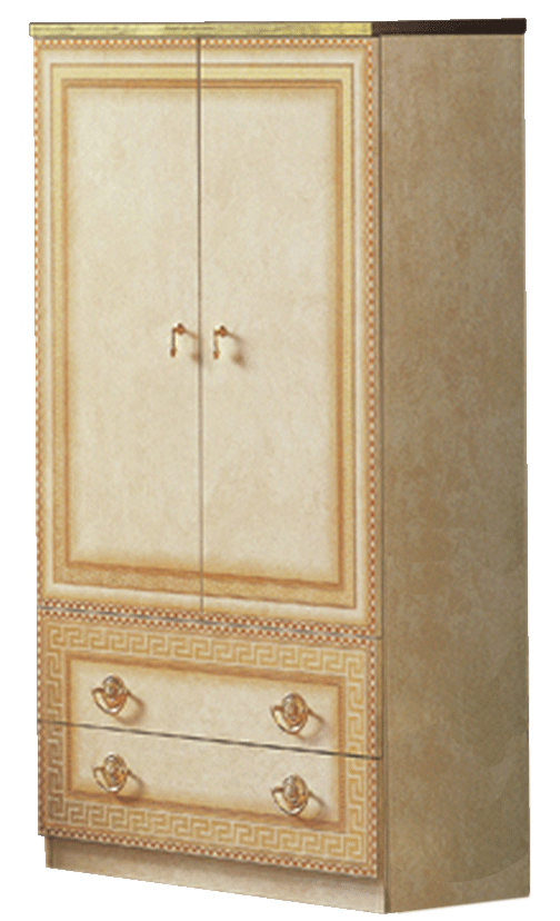 Living Room Furniture Coffee and End Tables Aida Ivory 2 Door Wardrobe