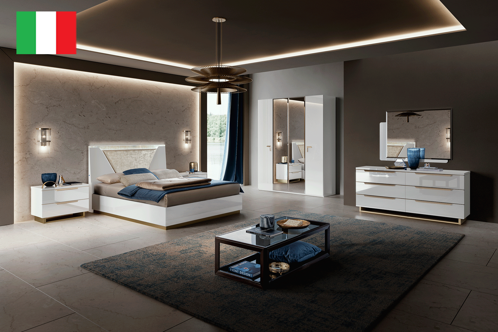 Bedroom Furniture Mirrors Smart Bedroom White by Camelgroup – Italy