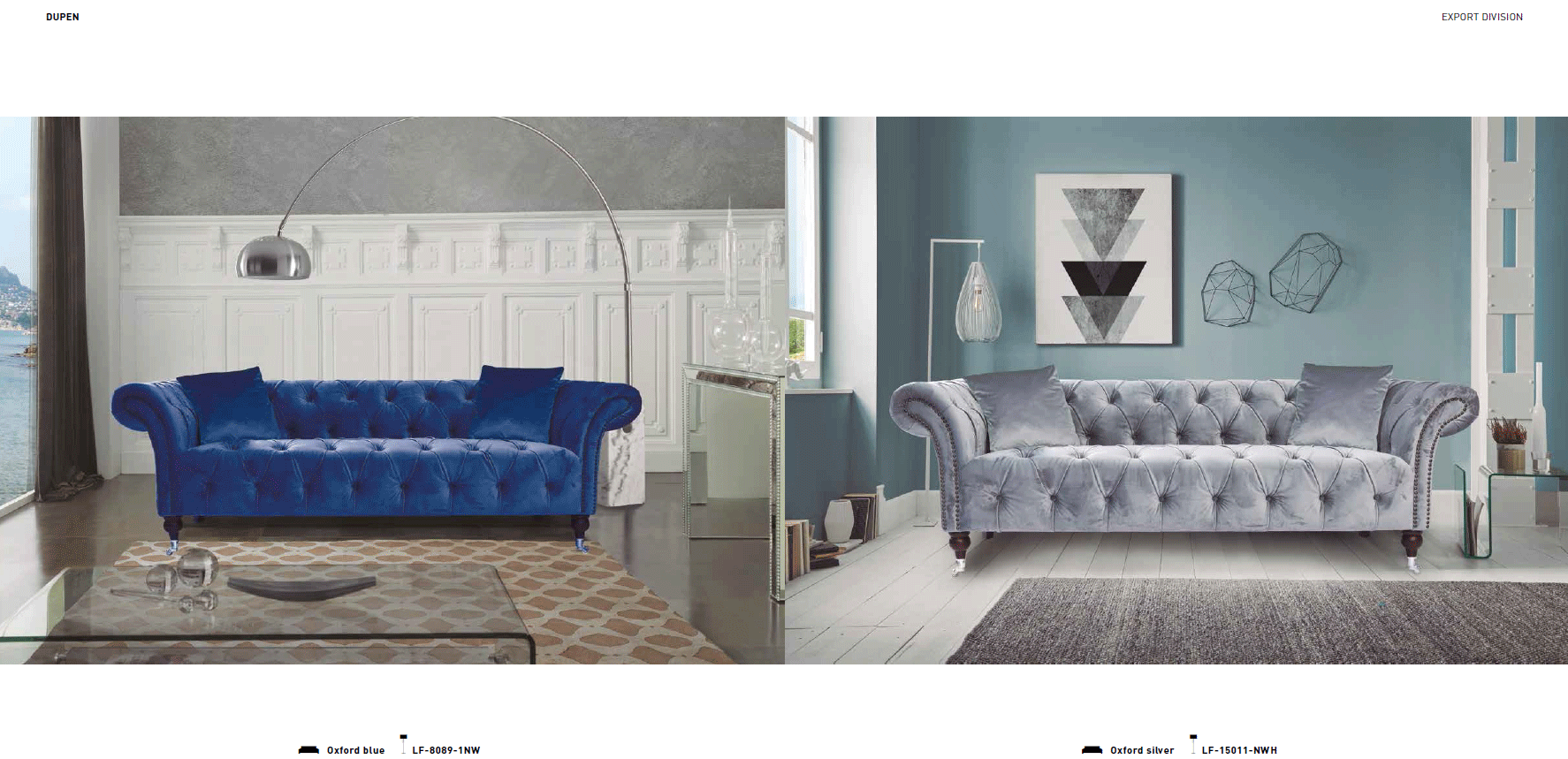 Brands Kuka Home Oxford Sofa, FL-15011-NWH, LF-8089-1NW