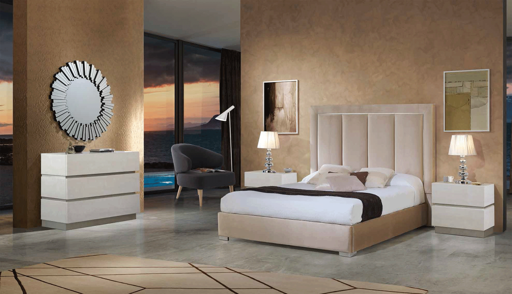 Bedroom Furniture Modern Bedrooms QS and KS 871 Monica, M-151, C-151, E-100, DC-1366, YP440-N