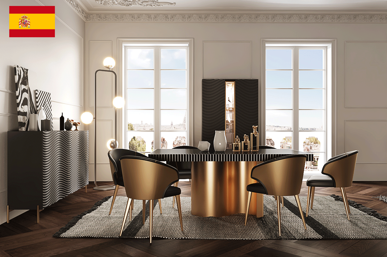 Brands Arredoclassic Dining Room, Italy Wave Dining Black