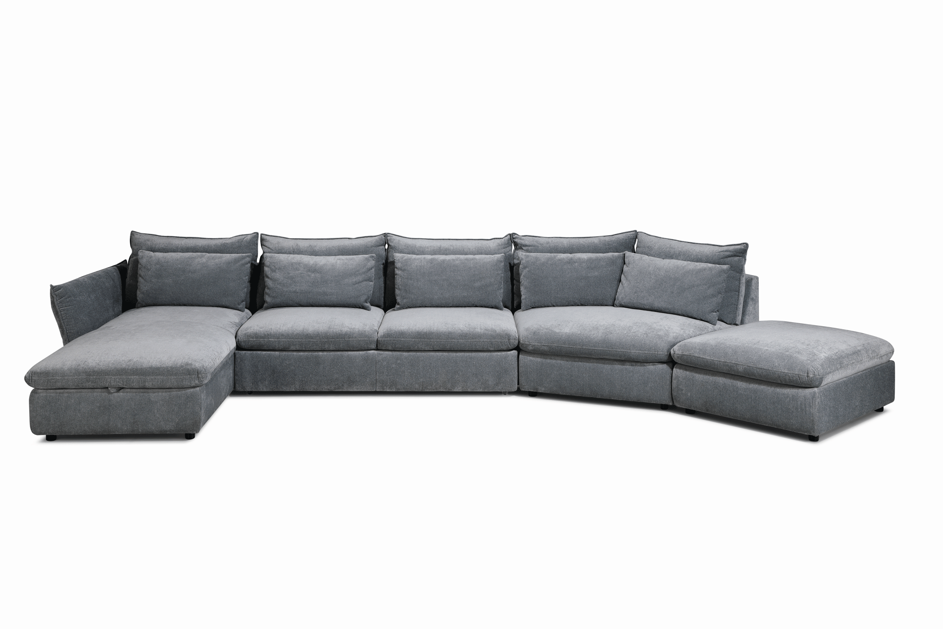 Brands Suinta Modern Collection, Spain Idylla Sectional w/ Bed & storage