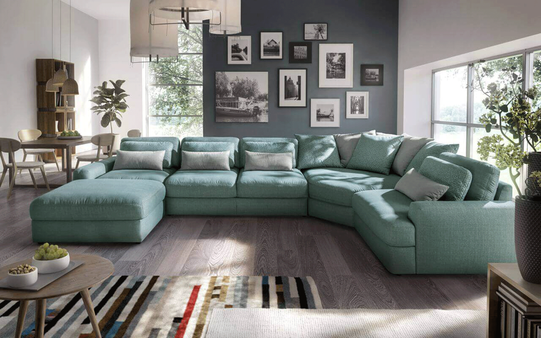 Brands Status Modern Collections, Italy Rimo Sectional w/Bed & Storage
