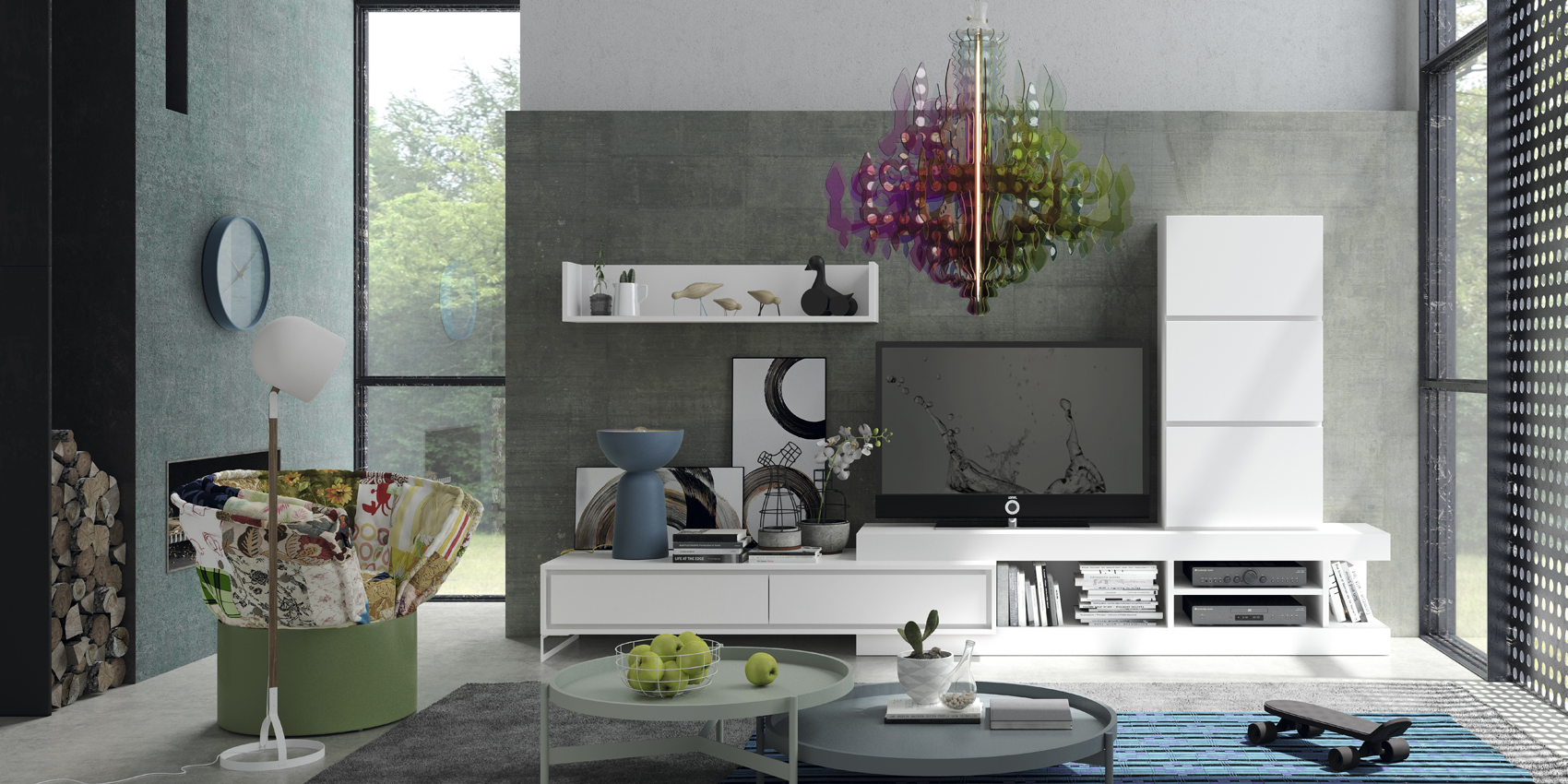 Brands MSC Modern Wall Unit, Italy Composition L3
