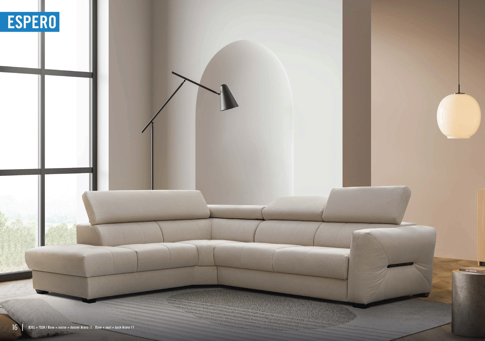 Living Room Furniture Reclining and Sliding Seats Sets Espero Sectional