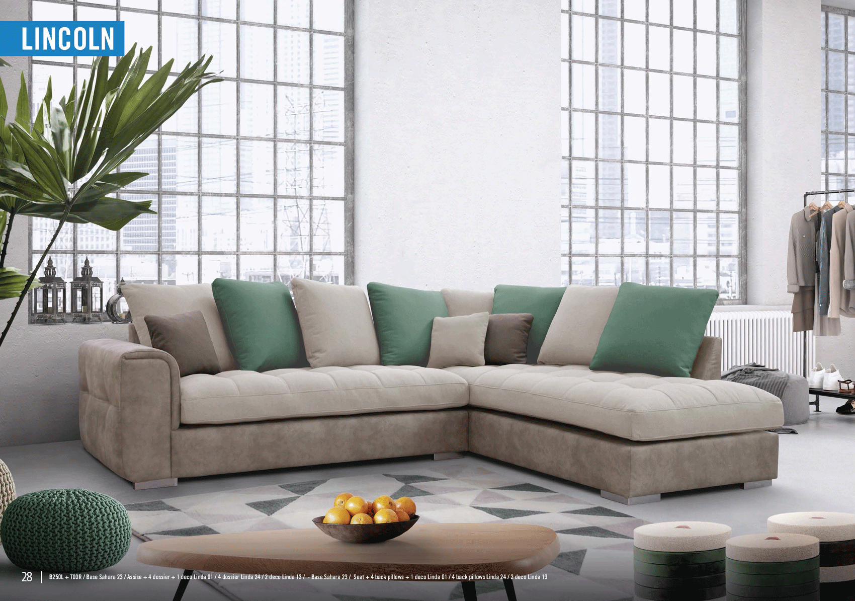 Living Room Furniture Coffee and End Tables Lincoln Sectional