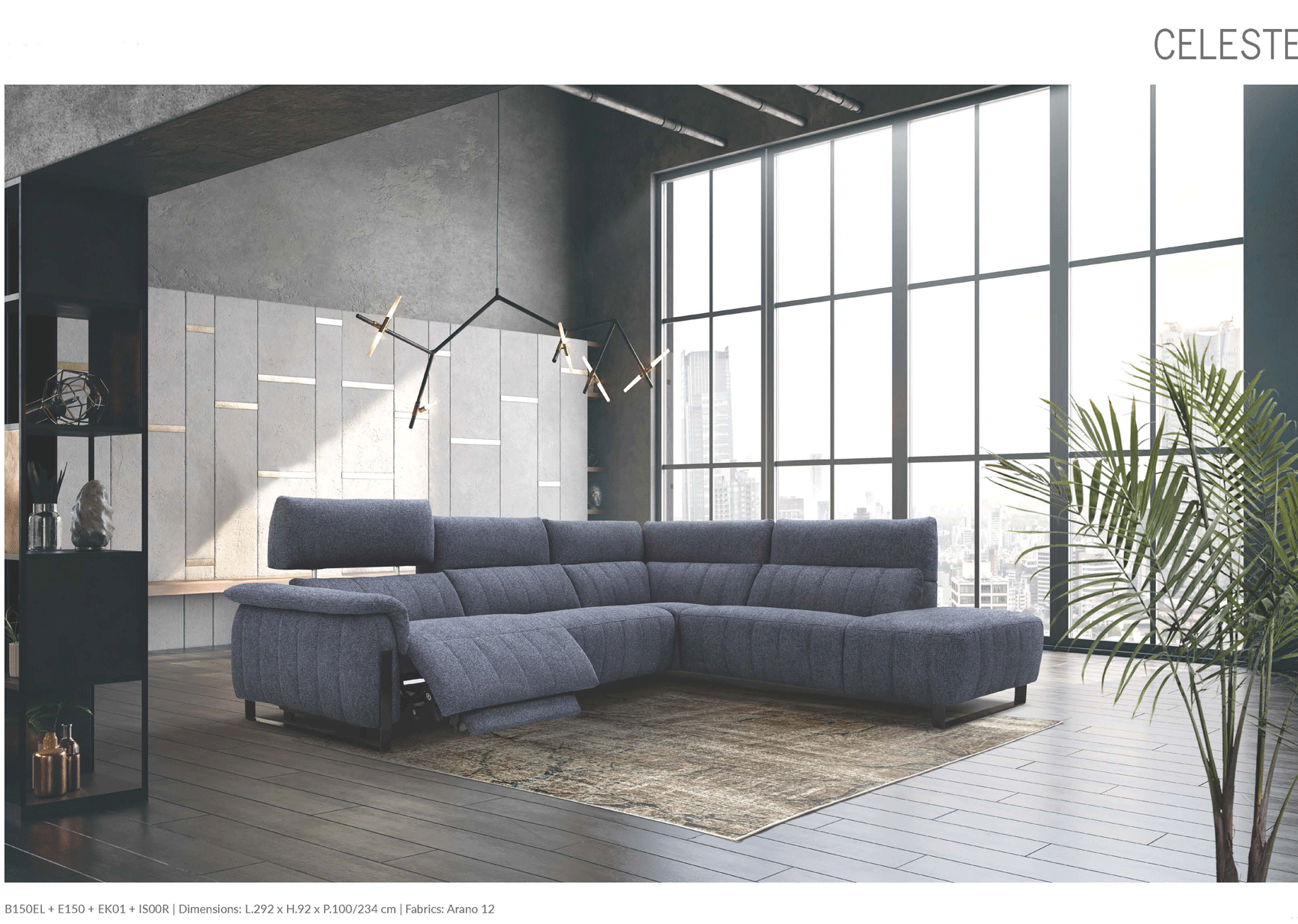Brands Arredoclassic Living Room, Italy Celeste Sectional
