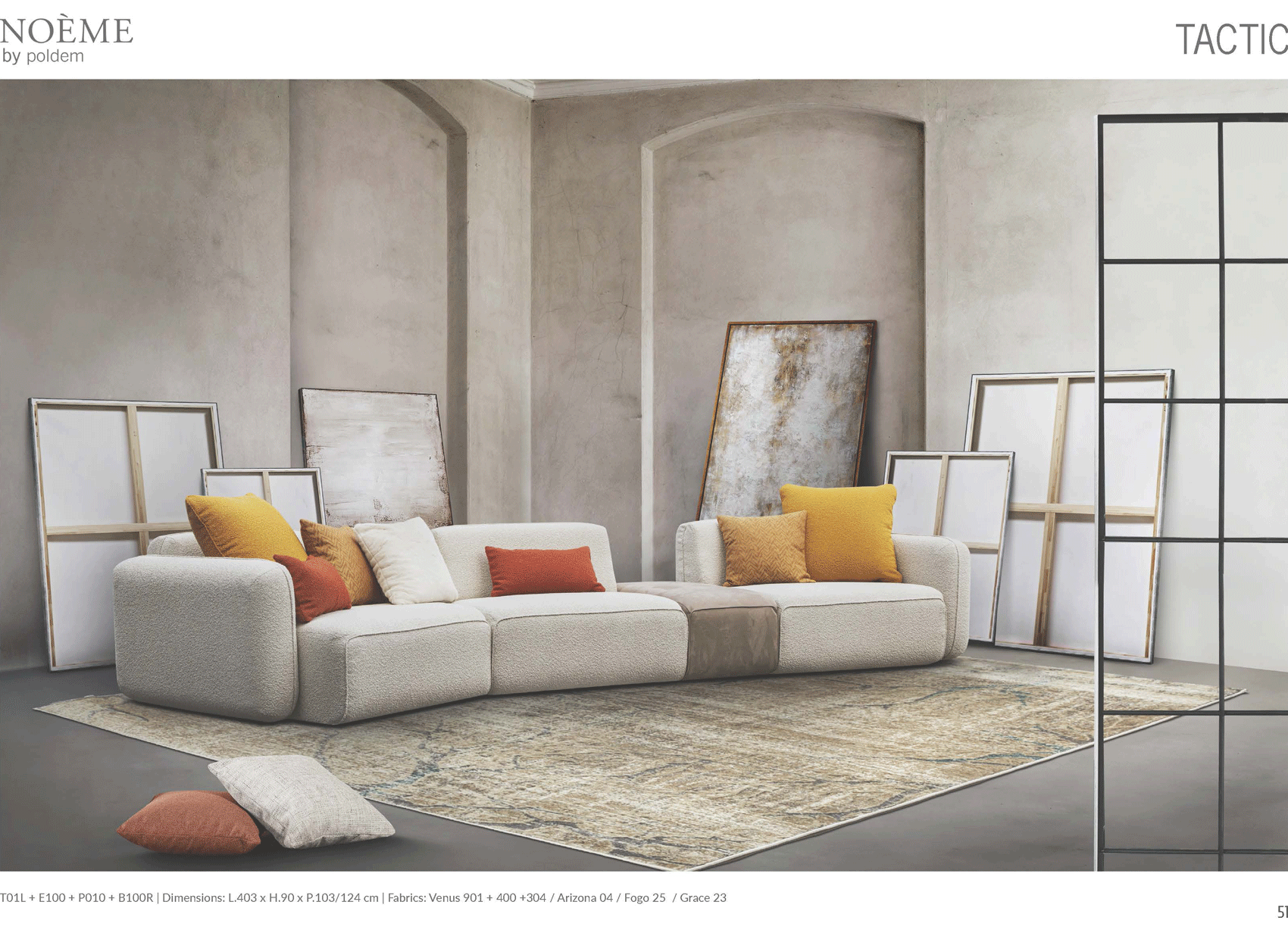 Brands Arredoclassic Living Room, Italy Tactic Sectional