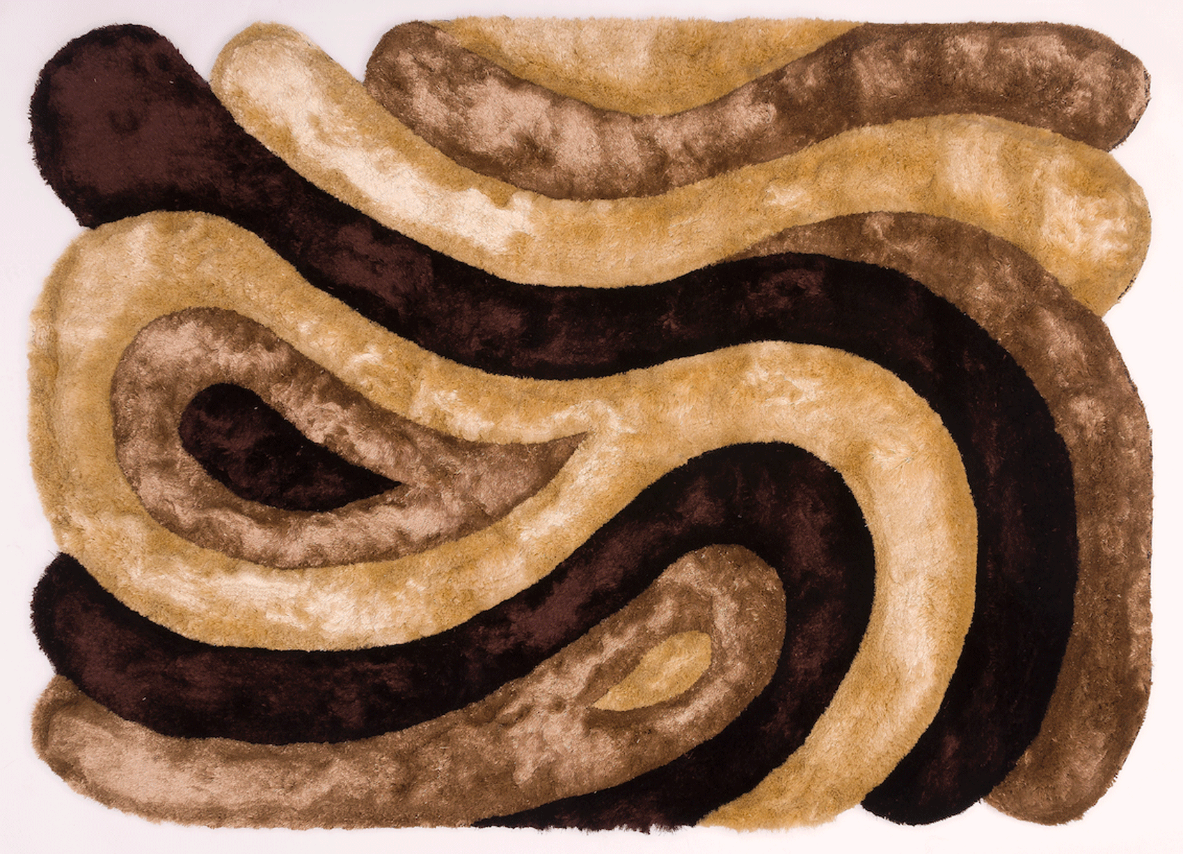 Brands CutCt 3D Collection Form Brown Rug