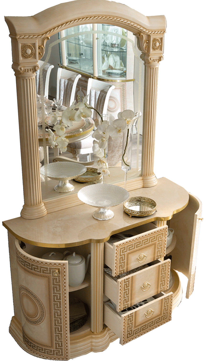 Dining Room Furniture Kitchen Tables and Chairs Sets Aida 2 door Buffet Ivory