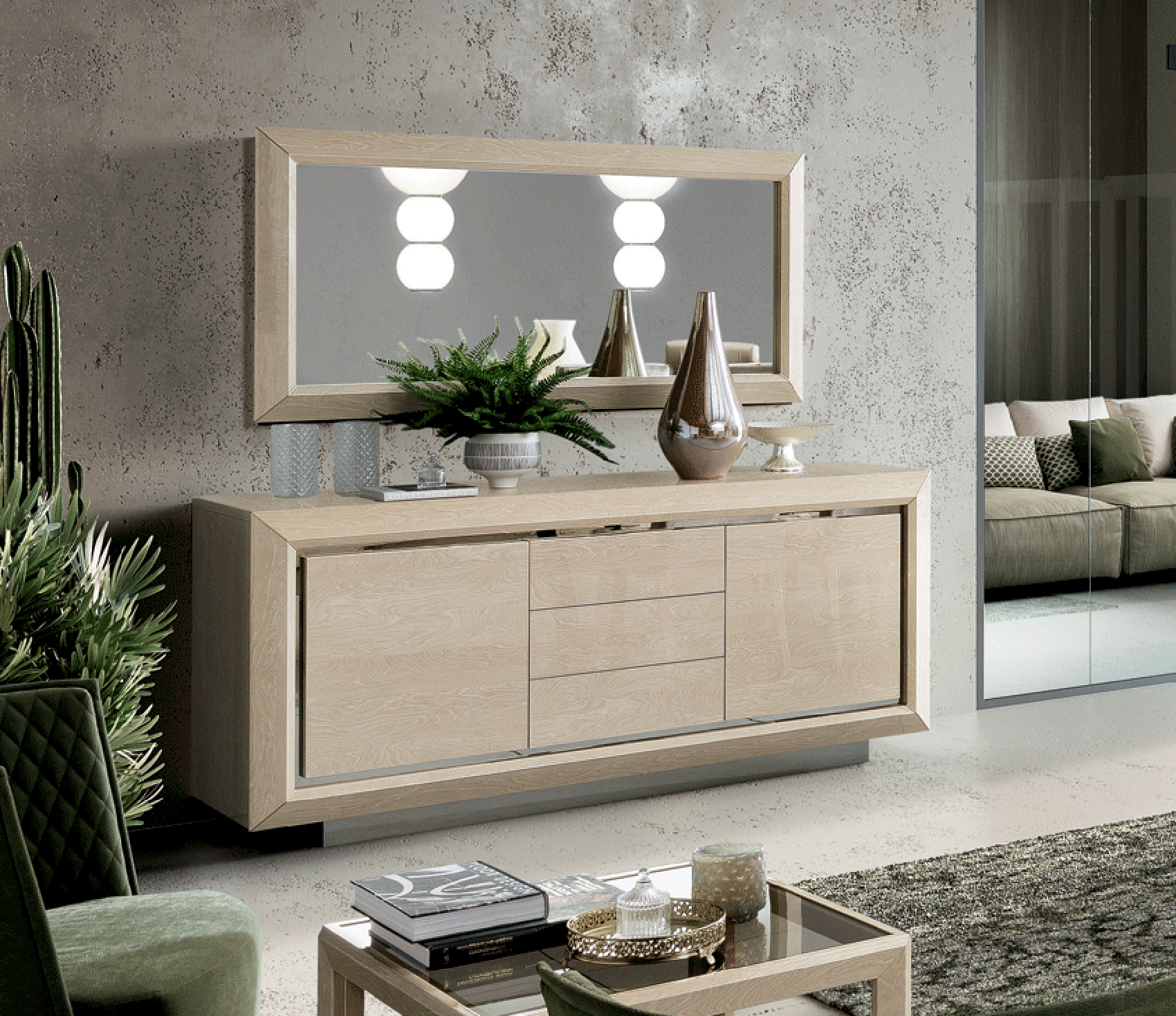 Brands Camel Classic Living Rooms, Italy Elite Large Buffet IVORY