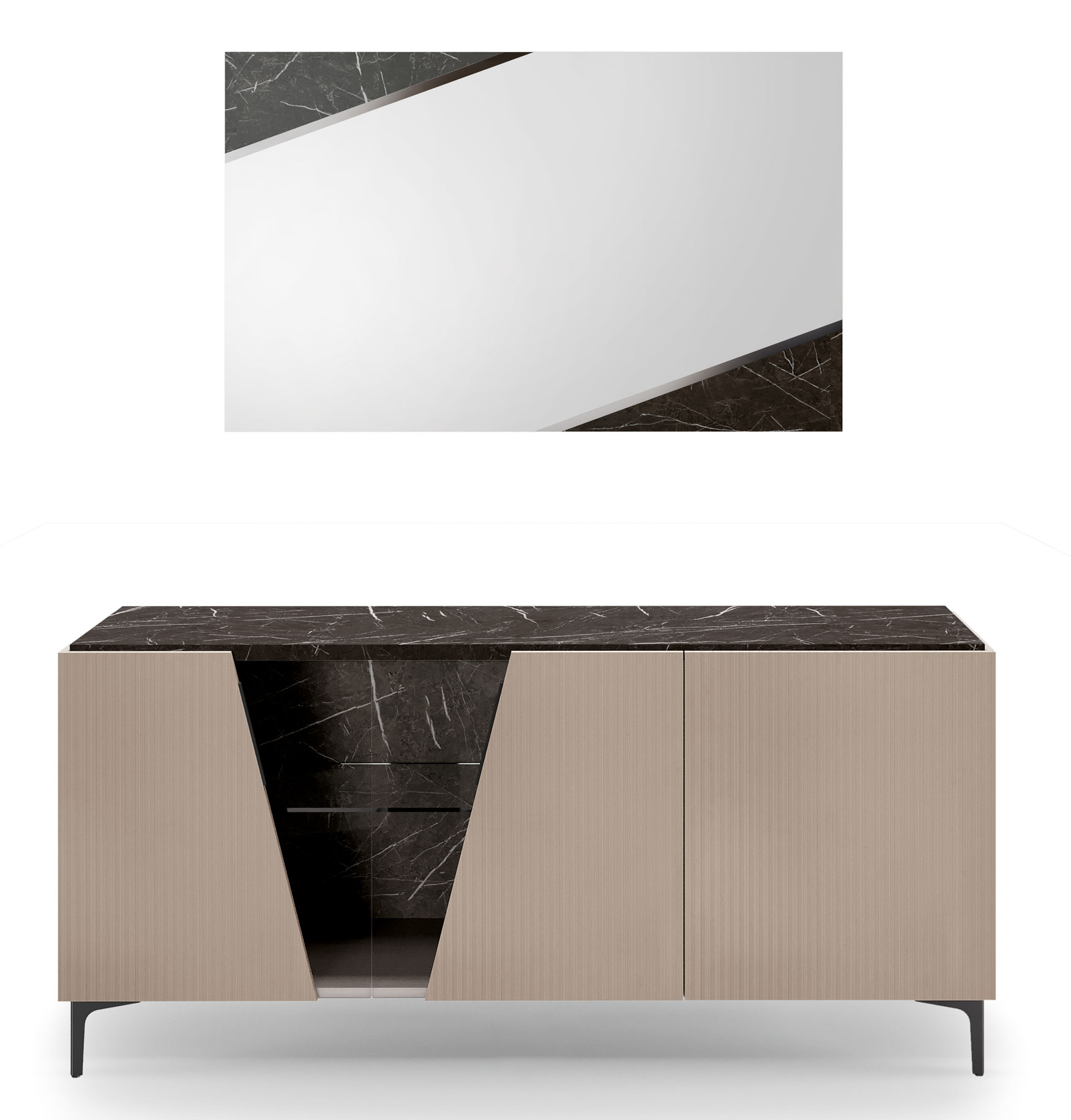 Brands Camel Classic Living Rooms, Italy Fidia Buffet w/ Mirror