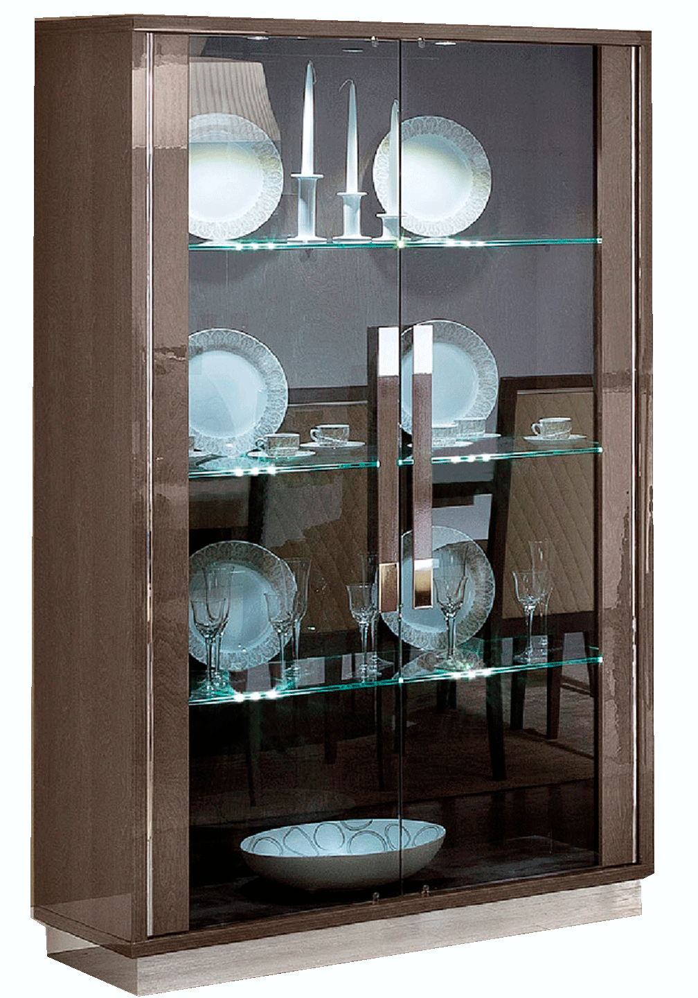 Clearance Dining Room Platinum 2 Door China SILVER BIRCH