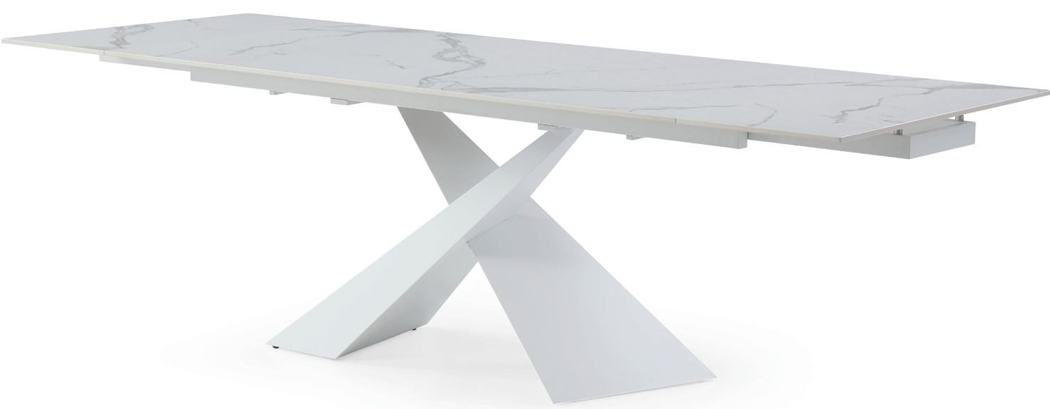 Brands Dupen Dining Rooms, Spain 9113 Dinning Table White w/ext