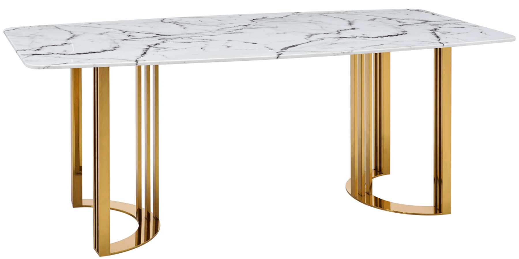 Brands Stella Living 2023 131 Gold Marble Dining Table