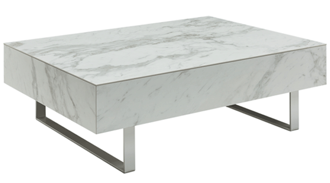 Brands Fama Modern Living Room, Spain 1497 White marble Coffee Table