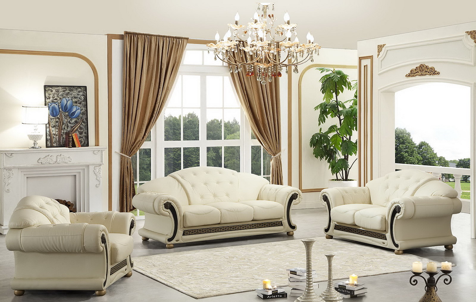 Brands Stella Collection Upholstery Living Apolo Ivory