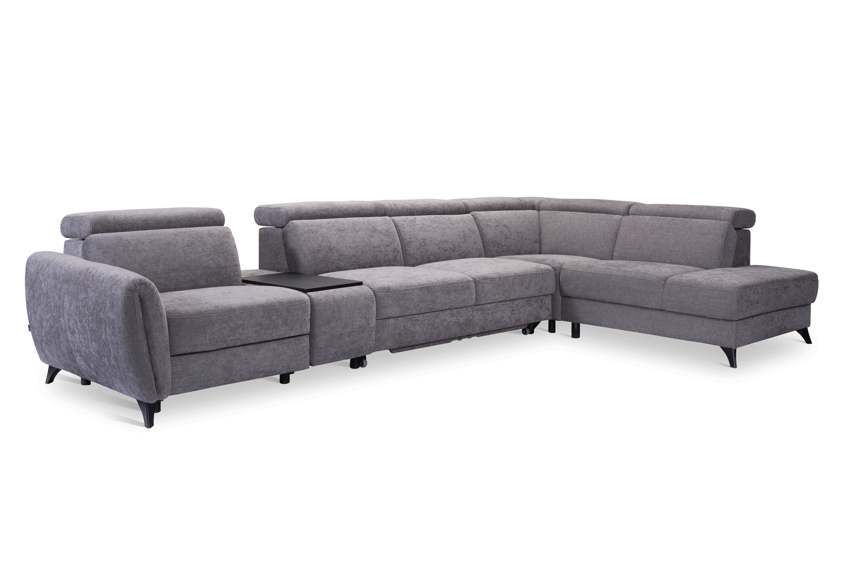 Brands Status Modern Collections, Italy Lorens Sectional w/recliner, bed, bar